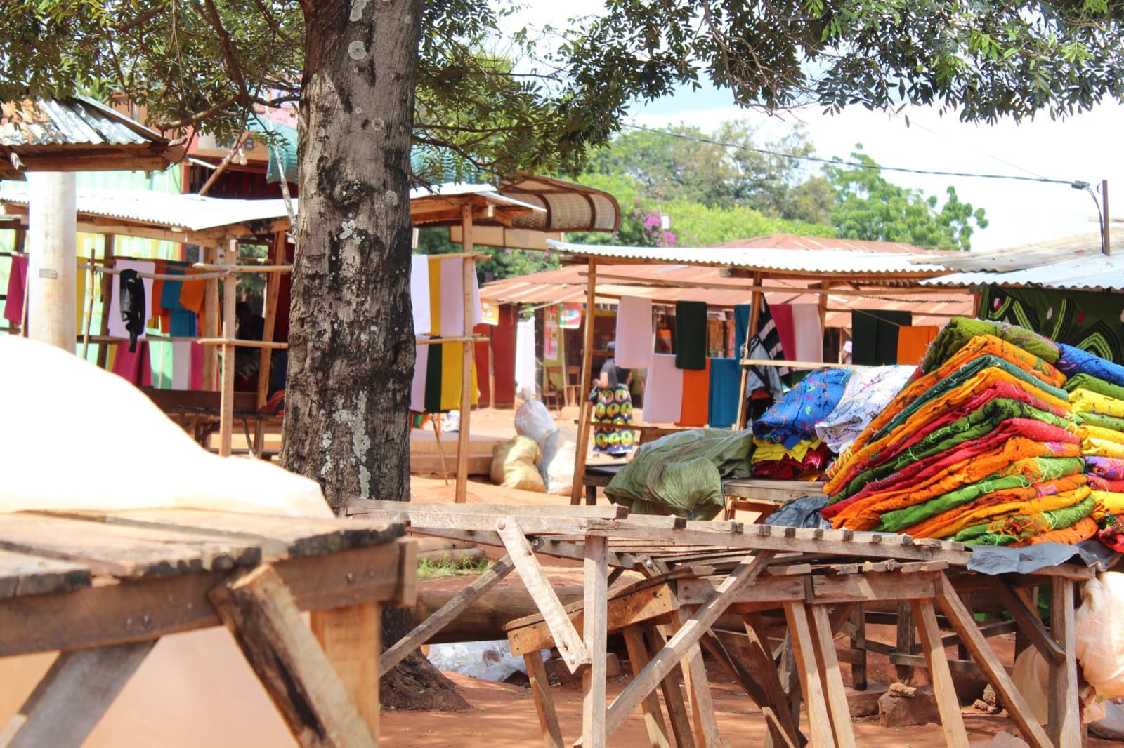 Market stalls in Kigoma